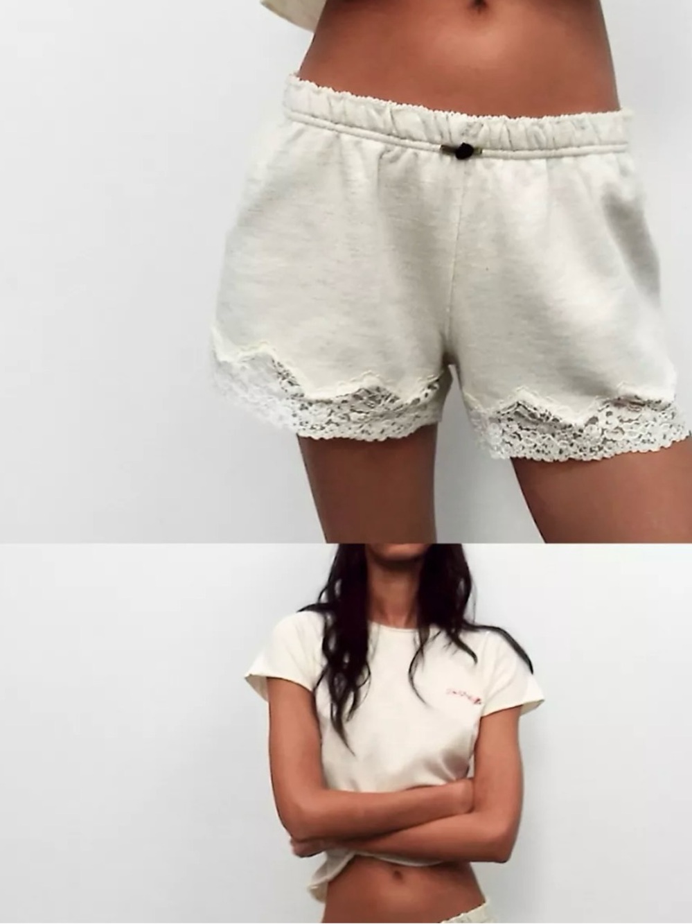 NWT ZARA LACE COMBINATION SHORTS